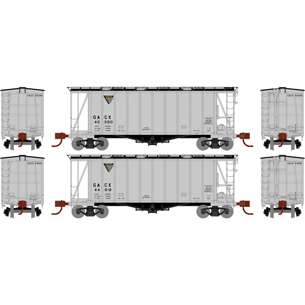 Athearn 23872 - GATC 2600 Airslide Hopper General American (GACX) 420390, 44918 - N Scale 3 Athearn 23872 - GATC 2600 Airslide Hopper General American (GACX) 420390, 44918 - N Scale