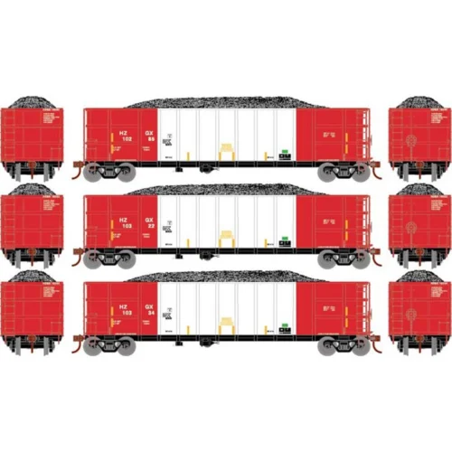 Athearn RTR 7482 - Thrall High Side Gondola W/Load Herzog (HZGX) 10285, 10322, 10334 - HO Scale
