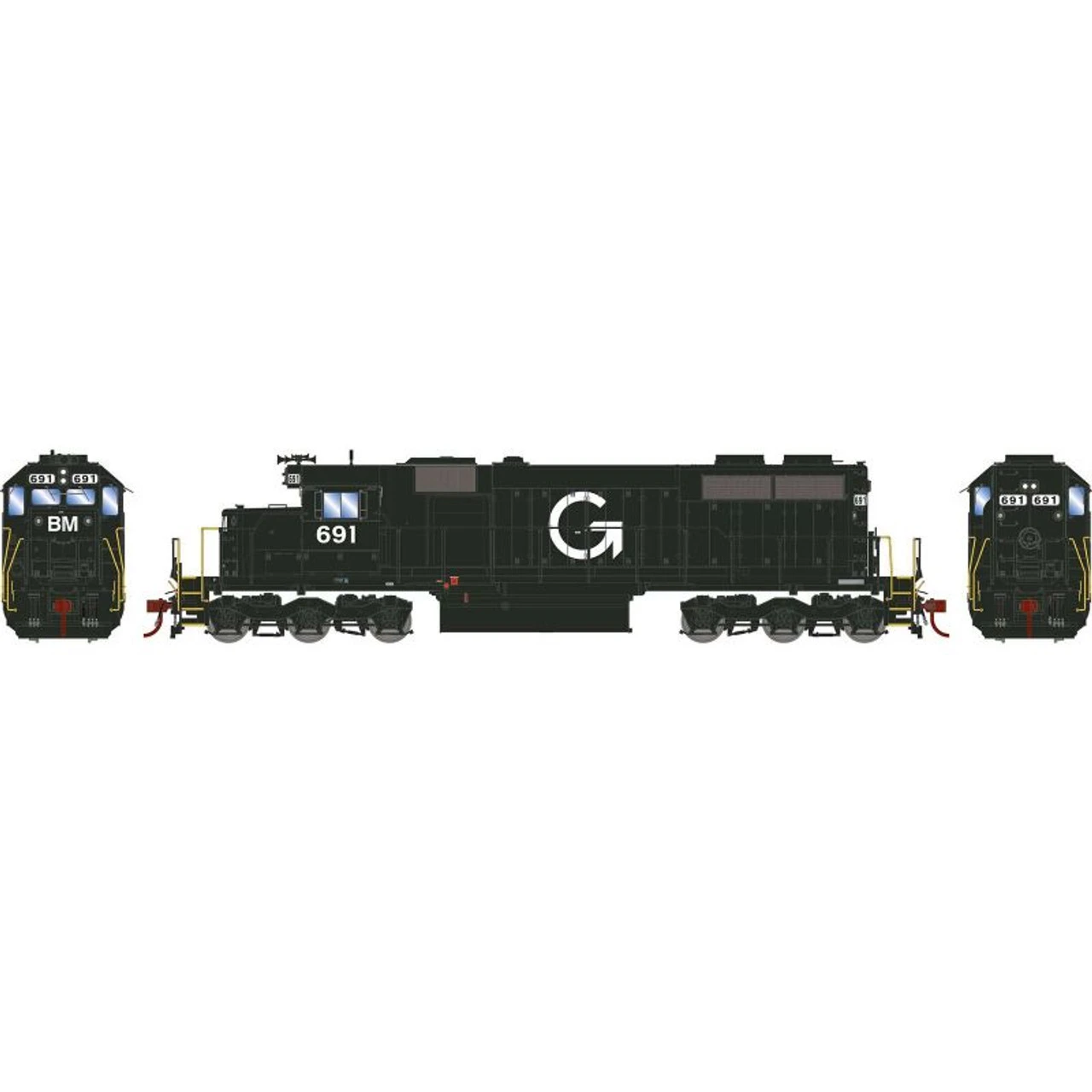 Athearn RTR 71594 - EMD SD39 W/ DCC & Sound Boston & Maine (BM) 691 - HO Scale 3 Athearn RTR 71594 - EMD SD39 W/ DCC & Sound Boston & Maine (BM) 691 - HO Scale