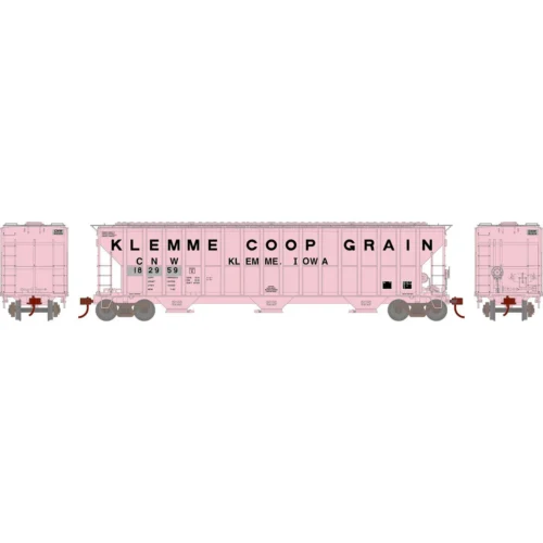 Athearn RTR 81583 - FMC 4700 Covered Hopper Klemme CO-OP 182959 (CNW Patched) - HO Scale