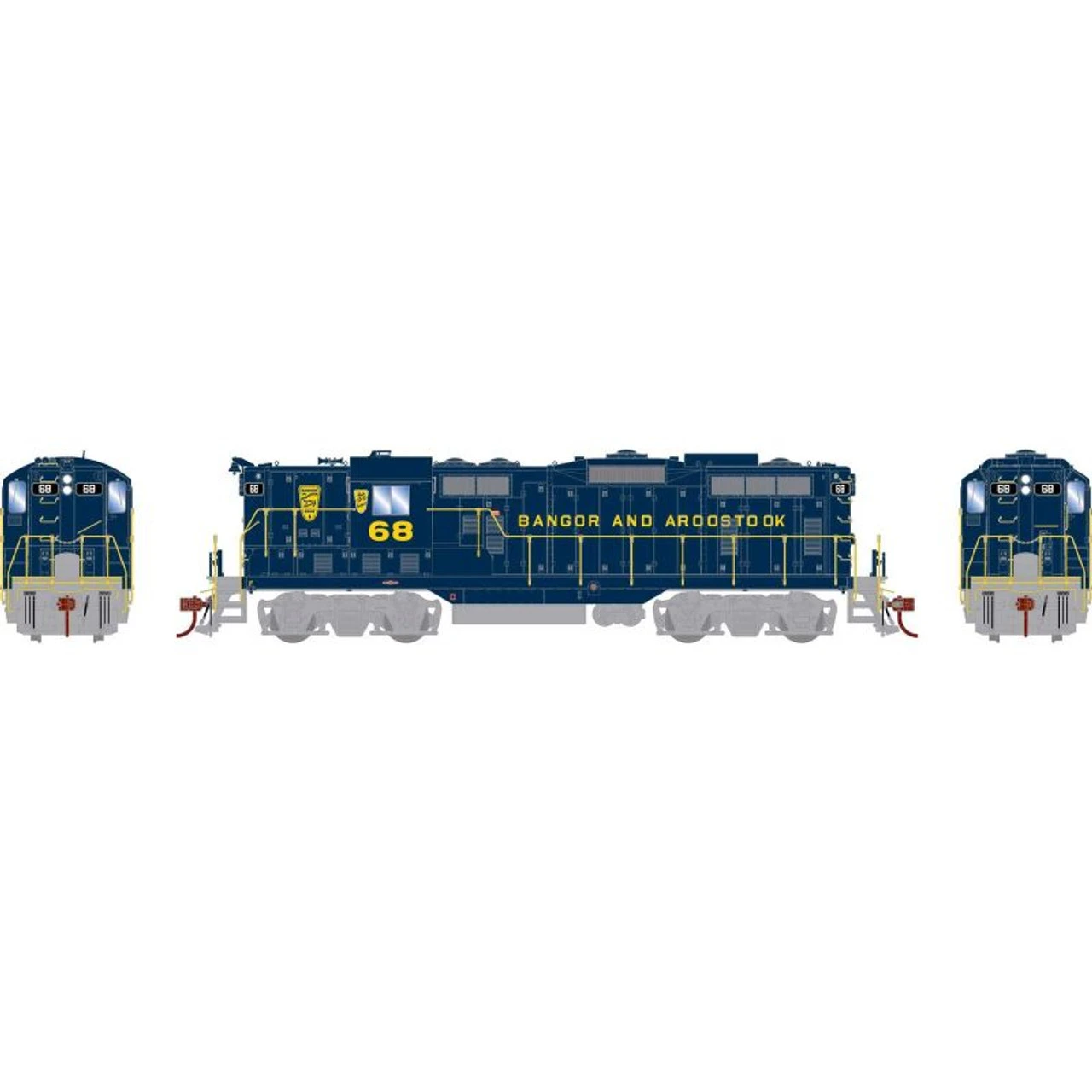Athearn Genesis 82345 - EMD GP7 W/ DCC & Sound Bangor & Aroostook (BAR) 68 - HO Scale 3 Athearn Genesis 82345 - EMD GP7 W/ DCC & Sound Bangor & Aroostook (BAR) 68 - HO Scale