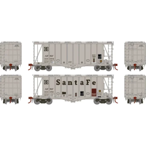 Athearn Genesis 87469 - GATC 2600 Airslide Hopper Atchison, Topeka And Santa Fe (ATSF) 310094, 310156 - HO Scale
