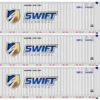Atlas 20006671 - 53' JINDO Container (3) Swift - HO Scale