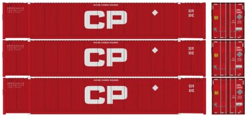 Atlas 20006676 - 53' CIMC Container (3) Canadian Pacific (CP) - HO Scale