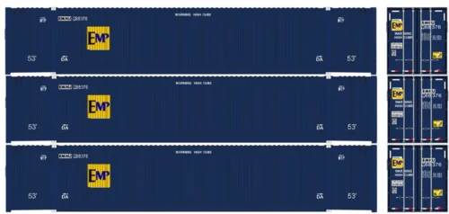 Atlas 20006678 - 53' CIMC Container (3) EMP - HO Scale