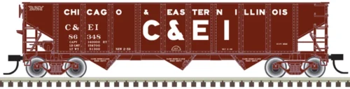 Atlas 20006921 - AAR 70 Ton 3-Bay Open Hopper Chicago & Eastern Illinois (C&EI) 86348 - HO Scale