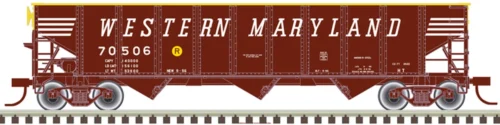 Atlas 20006924 - AAR 70 Ton 3-Bay Open Hopper Western Maryland (WM) 70506 - HO Scale