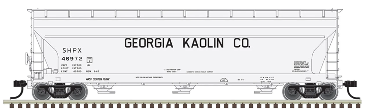 Atlas 20006938 - ACF® 4650 Centerflow Hopper Georgia Kaolin (SHPX) 46972 - HO Scale 3 Atlas 20006938 - ACF® 4650 Centerflow Hopper Georgia Kaolin (SHPX) 46972 - HO Scale