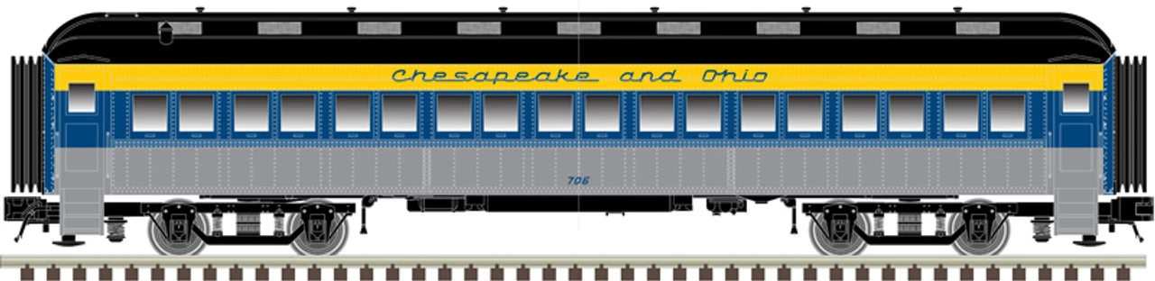 Atlas 50006255 - 60' Passenger Car Chesapeake & Ohio (C&O) 710 - N Scale 3 Atlas 50006255 - 60' Passenger Car Chesapeake & Ohio (C&O) 710 - N Scale