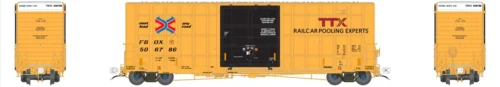 Aurora Miniatures 305007 - Gunderson 6276 50' Plate F Boxcar TTX (FBOX) 506585 - HO Scale