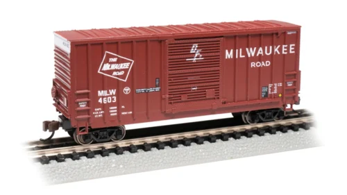 Bachmann 18255 - 40' Hi-Cube Outside-Braced Boxcar Milwaukee Road (MILW) 4603 - N Scale