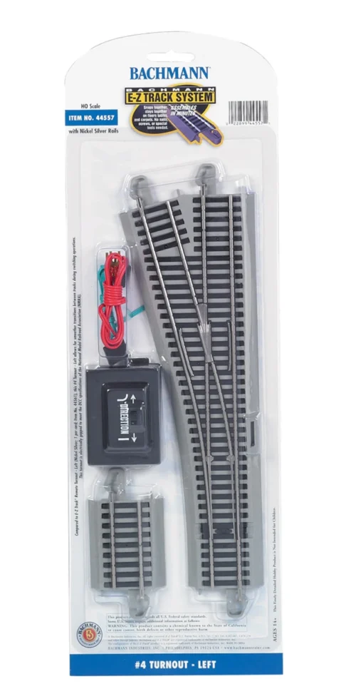 Bachmann 44557 - #4 Turnout - Left - HO Scale