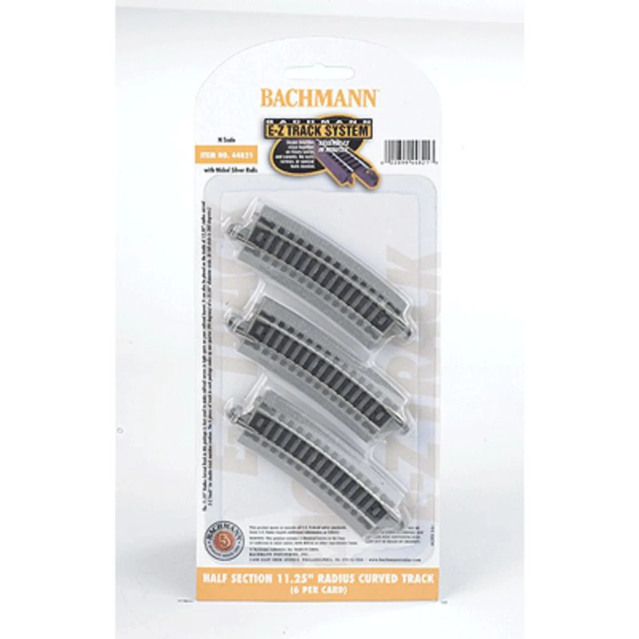 Bachmann 44821 - EZ Track 11.25" Radius 1/2 Curve - N Scale 3 Bachmann 44821 - EZ Track 11.25" Radius 1/2 Curve - N Scale