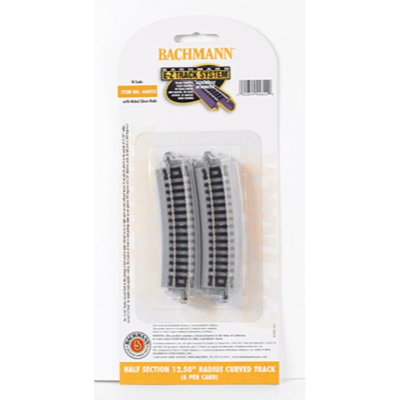 Bachmann 44822 - EZ Track 12.5" Radius 1/2 Curve 6pc - N Scale 3 Bachmann 44822 - EZ Track 12.5" Radius 1/2 Curve 6pc - N Scale