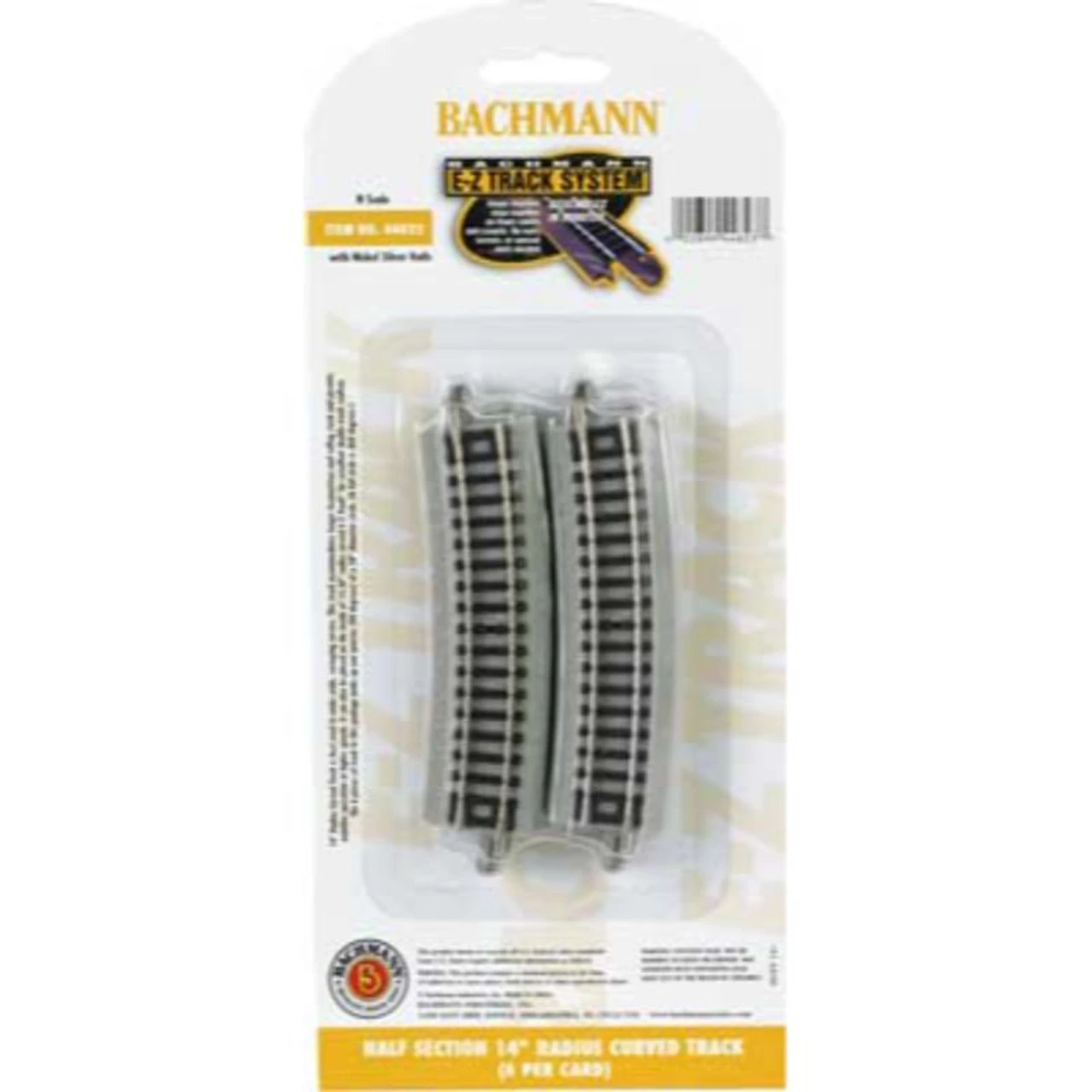 Bachmann 44823 - EZ Track 14" Radius 1/2 Curve 6pc - N Scale 3 Bachmann 44823 - EZ Track 14" Radius 1/2 Curve 6pc - N Scale