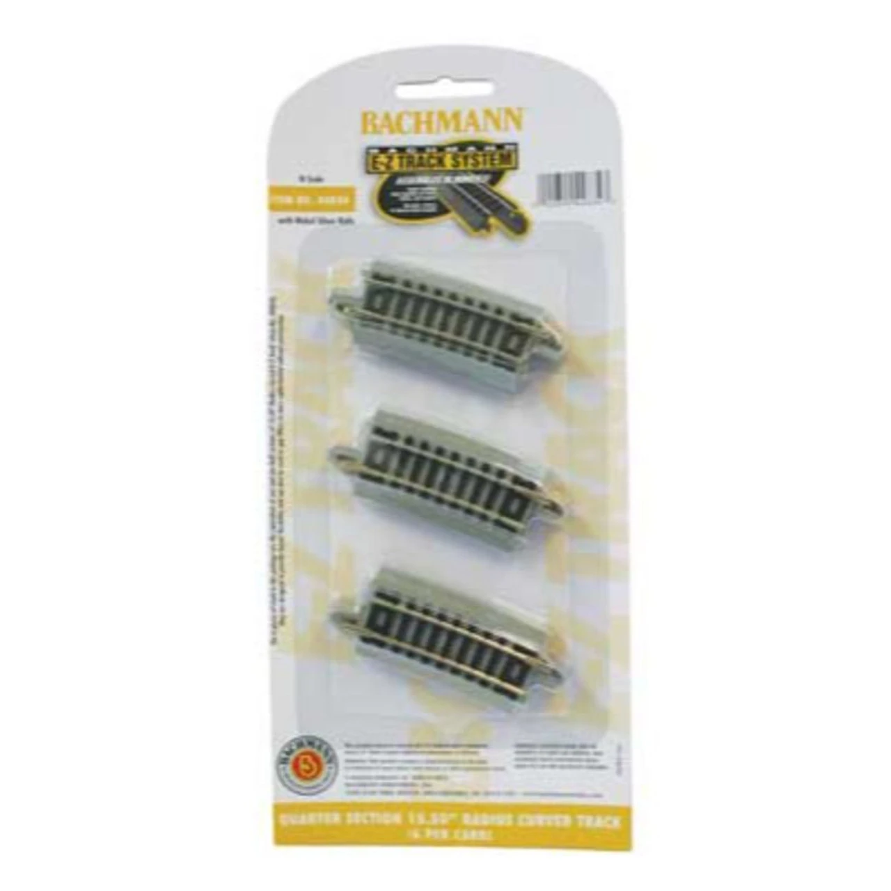 Bachmann 44834 - EZ Track 15-1/2" Radius 1/4 Curve 6pc - N Scale 3 Bachmann 44834 - EZ Track 15-1/2" Radius 1/4 Curve 6pc - N Scale