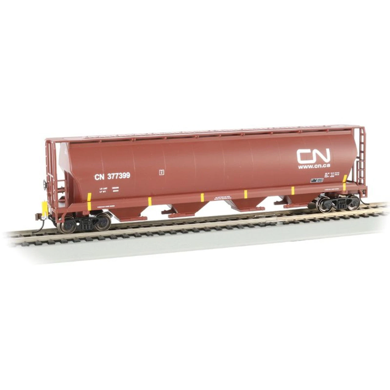 Bachmann 73803 - Cylindrical Grain Hopper With FRED Canadian National (CN) 377399 - HO Scale 3 Bachmann 73803 - Cylindrical Grain Hopper With FRED Canadian National (CN) 377399 - HO Scale