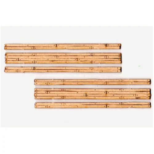 Blair Line 022 - Wood Grade Crossing Pkg(2) -- Two Lane - Nn3 Scale Kit