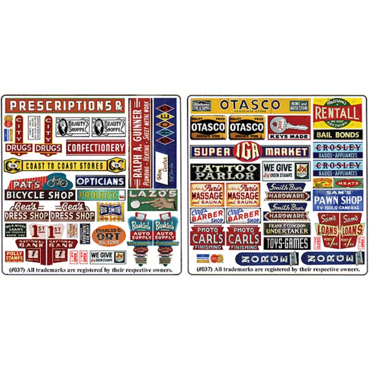 Blair Line 037 - Printed Storefront & Advertising Signs -- Storefront Signs #4 - N Scale Kit 3 Blair Line 037 - Printed Storefront & Advertising Signs -- Storefront Signs #4 - N Scale Kit