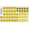 Blair Line 044 - Highway Signs -- Vintage Caution 1930s-1950s (black, Yellow) - N Scale Kit
