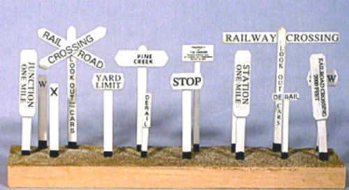Banta Modelworks 2030 - Right-Of-Way Signs (62 Ea) - HO Scale Kit