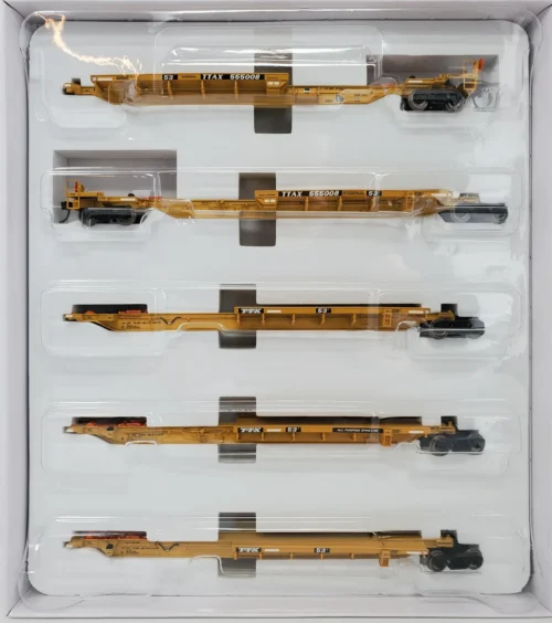 Bowser 42826 - Trinity 53' "RAF 53C" 5 Unit Spine Car TTAX 555030 - HO Scale