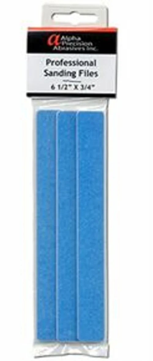 Alpha Abrasives 0312 - Professional Sanding File Pkg(12) - 3/4" 1.9cm - Medium