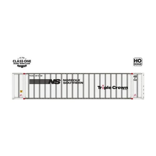 Class One Model Works CT00108 - Monon 48' Exterior-Post Containers Norfolk Southern (TCZU) 281282 / 281477 - HO Scale