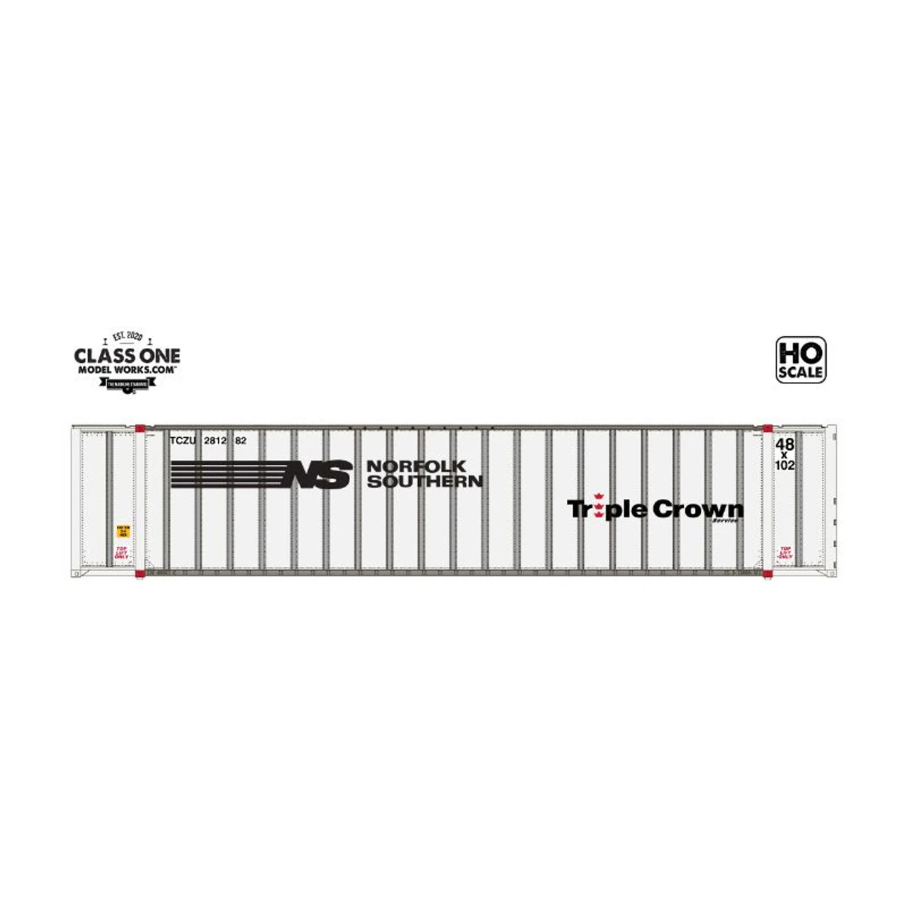 Class One Model Works CT00108 - Monon 48' Exterior-Post Containers Norfolk Southern (TCZU) 281282 / 281477 - HO Scale 3 Class One Model Works CT00108 - Monon 48' Exterior-Post Containers Norfolk Southern (TCZU) 281282 / 281477 - HO Scale