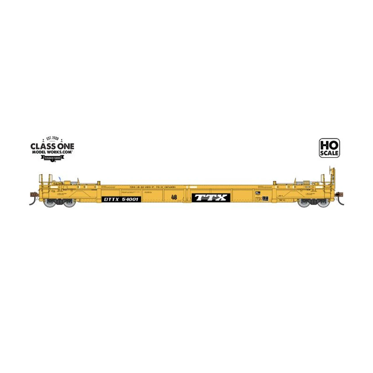 Class One Model Works FC00103 - TWF10 Double Stack Container Well Car TTX (DTTX) 54074 - HO Scale 3 Class One Model Works FC00103 - TWF10 Double Stack Container Well Car TTX (DTTX) 54074 - HO Scale
