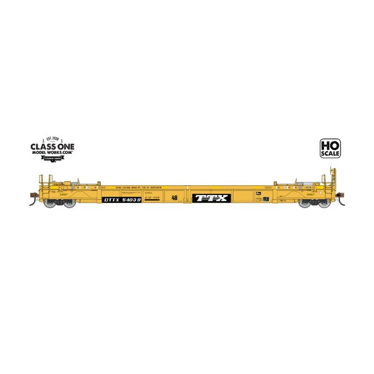 Class One Model Works FC00105 - TWF10 Double Stack Container Well Car TTX (DTTX) 54039 - HO Scale 3 Class One Model Works FC00105 - TWF10 Double Stack Container Well Car TTX (DTTX) 54039 - HO Scale