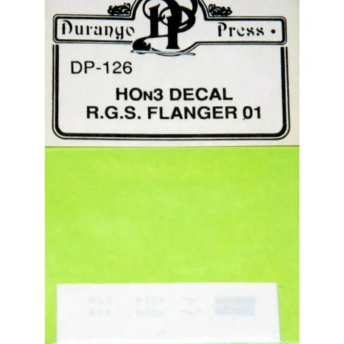 Durango Press 126 - RGS Drag Flanger #1 Decal - HO Scale Kit