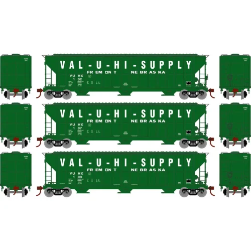 Athearn RTR 81591 - FMC 4700 Covered Hopper VUHX 102, 107, 109 - HO Scale