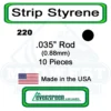 Evergreen 220 - Styrene Rod 0.035" 1 Evergreen 220 - Styrene Rod 0.035" -Model Train Hub evg220 71983.1671411064