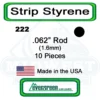 Evergreen 222 - Styrene Rod 0.062" -Model Train Hub evg222 50345.1671411064