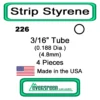 Evergreen 226 - Styrene Tube 3/16 Inch -Model Train Hub evg226 46150.1671411064