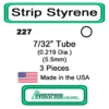 Evergreen 227 - Styrene Tube 7/32 Inch -Model Train Hub evg227 37903.1671411065