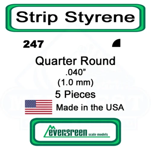 Evergreen 247 - Quarter Round .040in