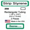 Evergreen 258 - Rectangular Tubing .188 X .312" -Model Train Hub evg258 52220.1671411067