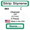 Evergreen 263 - Styrene Channel .100" -Model Train Hub evg263 23471.1671411067