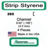 Evergreen 265 - Styrene Channel .156" -Model Train Hub evg265 28958.1671411068
