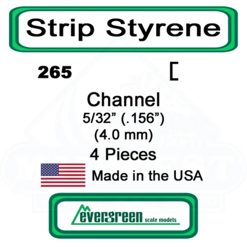 Evergreen 265 - Styrene Channel .156"