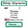 Evergreen 267 - Styrene Channel .250" -Model Train Hub evg267 07971.1671411068