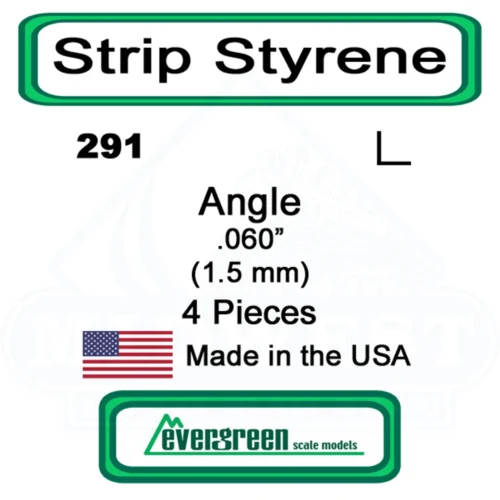 Evergreen 291 - Styrene Angle .060"