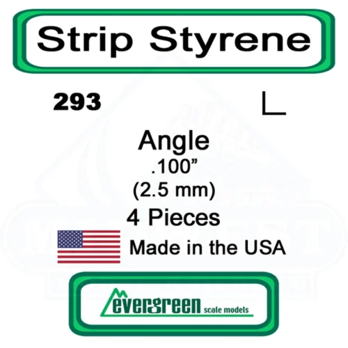 Evergreen 293 - Styrene Angle .100"