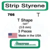 Evergreen 766 - Styrene Ts .141" 1 Evergreen 766 - Styrene Ts .141" -Model Train Hub evg766 45374.1671411078