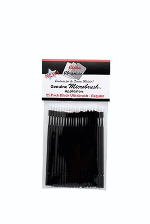 Alpha Abrasives 1300 - Ultrabrush Applicator Brush - Microbrush(R) - Black Pkg(25)