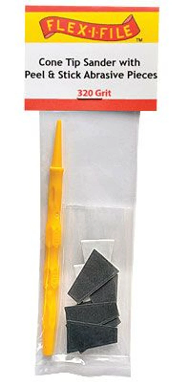 Flex-i-File CS320 - Cone-Tip Sander - 320 Grit Abrasive Pieces (10) & Handle 3 Flex-i-File CS320 - Cone-Tip Sander - 320 Grit Abrasive Pieces (10) & Handle