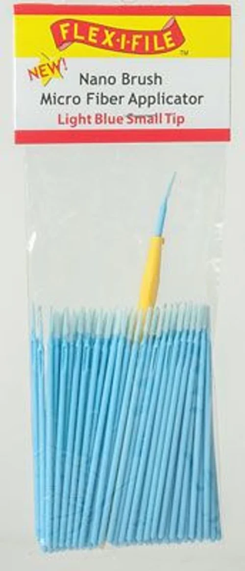 Flex-i-File N935003B - Nano Brush Bulk Pack - Short Tip (light Blue) Pkg(100)