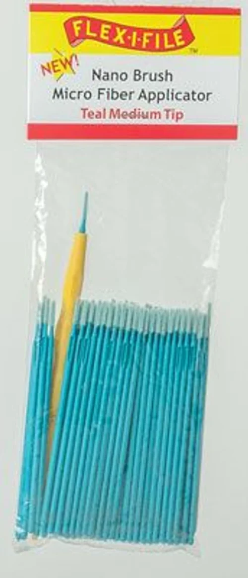 Flex-i-File N935004B - Nano Brush Bulk Pack - Medium Tip (teal) Pkg(100)